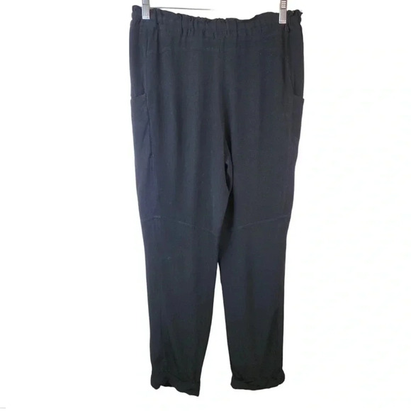 Wilfred Maraist black pants joggers drawstring pockets cuffed Size S - Picture 4 of 10